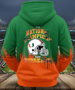 Miami Hurricanes 2026 National Champions Crewneck Hoodie/ Zip Hoodie College Football Playoff MH32471