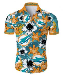 Miami Dolphins Hawaiian Shirt Tropical Flower Edition