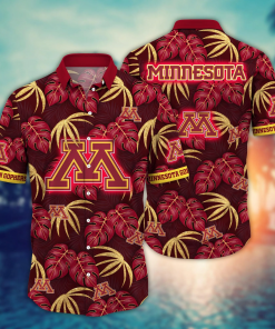 Minnesota Golden Gophers Hawaiian Shirt Leafs Printed