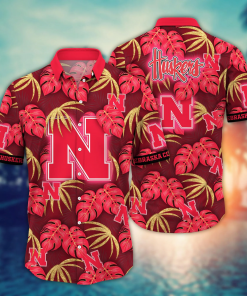 Nebraska Cornhuskers Hawaiian Shirt Leafs Printed