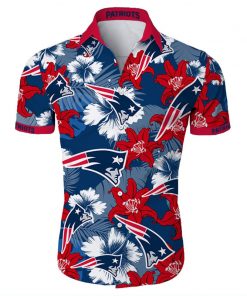 New England Patriots Hawaiian Shirt Tropical Flower Edition