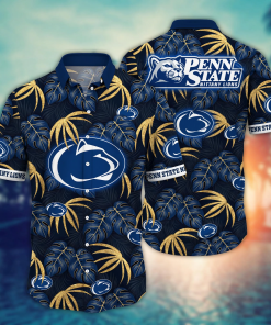 Penn State Nittany Lions Hawaiian Shirt Leafs Printed