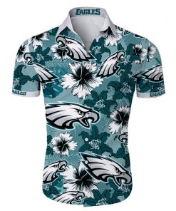 Philadelphia Eagles Hawaiian Shirt Tropical Flower Edition