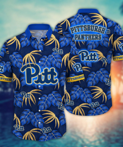 Pittsburgh Panthers Hawaiian Shirt Leafs Printed