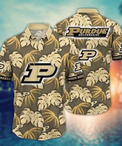Purdue Boilermakers Hawaiian Shirt Leafs Printed