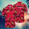 Rutgers Scarlet Knights Hawaiian Shirt Leafs Printed