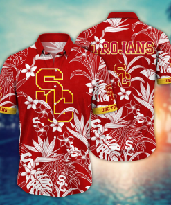 USC Trojans Hawaiian Shirt Tropical Flower