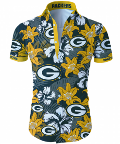 Green Bay Packers Hawaiian Shirt Tropical Flower