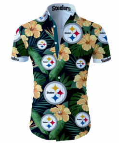 Pittsburgh Steelers Hawaiian Shirt Tropical Flower Edition