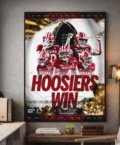 Indiana Hoosiers Win Poster – National Championship Game Victory