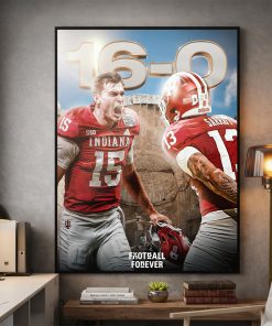 Indiana Hoosiers Perfect Season Poster – 16–0 Undefeated Champions