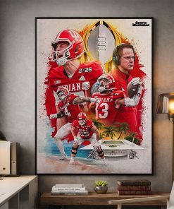 Indiana Hoosiers National Champions Poster – Modern Player Stack Design