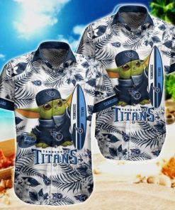 NFL Sport Tennessee Titans Baby Yoda Button Shirt Design 3D Full Printed Sizes S - 5XL NABU08