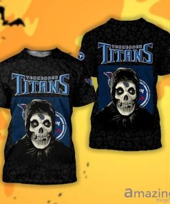NFL Sport Tennessee Titans Skull T-shirt Design 3D Full Printed Sizes S - 5XL - NABU34F