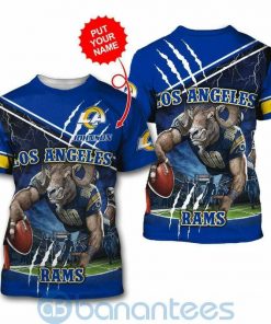 NFL Sport Los Angeles Rams Custom Name T-shirt Design 3D Full Printed Sizes S - 5XL - NMKI100C