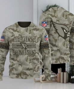 NFL Sport Arizona Cardinals Camo Christmas Sweater Design 3D Full Printed Sizes S - 5XL - NABO36