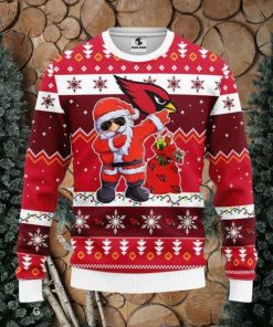 NFL Sport Arizona Cardinals Dabbing Santa Claus Christmas Sweater Design 3D Full Printed Sizes S - 5XL - NABO31