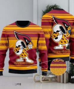 NFL Sport Arizona Cardinals Snoopy Christmas Sweater Design 3D Full Printed Sizes S - 5XL - NABO28