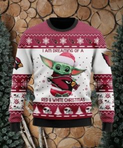 NFL Sport Arizona Cardinals Baby Yoda Christmas Sweater Design 3D Full Printed Sizes S - 5XL - NABO15