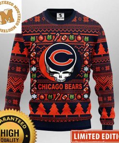 NFL Sport Chicago Bears Grateful Dead Christmas Sweater Design 3D Full Printed Sizes S - 5XL - NABI141