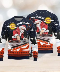 NFL Sport Chicago Bears DJ Santa Christmas Sweater Design 3D Full Printed Sizes S - 5XL - NABI131
