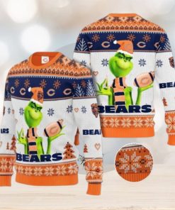 NFL Sport Chicago Bears Grinch Christmas Sweater Design 3D Full Printed Sizes S - 5XL - NABI128