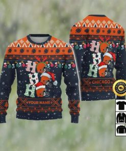 NFL Sport Chicago Bears Christmas Custom Name Sweater Design 3D Full Printed Sizes S - 5XL - NABI123