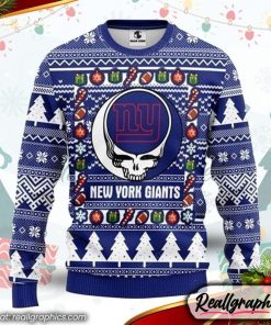 NFL Sport New York Giants Dead Skull Christmas Sweater Design 3D Full Printed Sizes S - 5XL - NABI83
