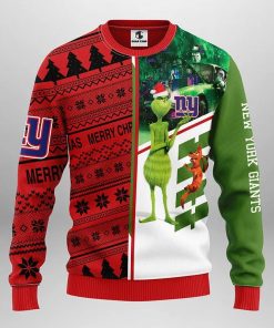 NFL Sport New York Giants Grinch & Scooby Christmas Sweater Design 3D Full Printed Sizes S - 5XL - NABI74