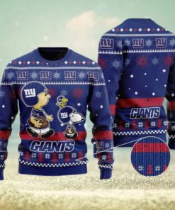 NFL Sport New York Giants Snoopy Christmas Sweater Design 3D Full Printed Sizes S - 5XL - NABI70