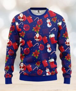 NFL Sport New York Giants Santa Claus Snowman Christmas Sweater Design 3D Full Printed Sizes S - 5XL - NABI67