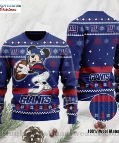 NFL Sport New York Giants Mickey Mouse Christmas Sweater Design 3D Full Printed Sizes S - 5XL - NABI23