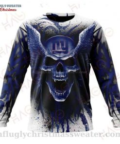 NFL Sport New York Giants Skull Sweaters Design 3D Full Printed Sizes S - 5XL - NABI21