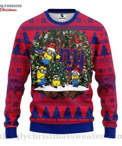 NFL Sport New York Giants Minions Christmas Sweater Design 3D Full Printed Sizes S - 5XL - NABI19