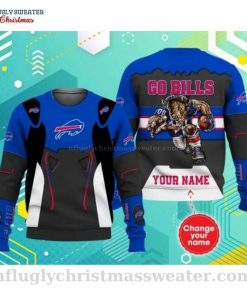 NFL Sport Buffalo Bills Custom Name Sweater Design 3D Full Printed Sizes S - 5XL - NMAV57
