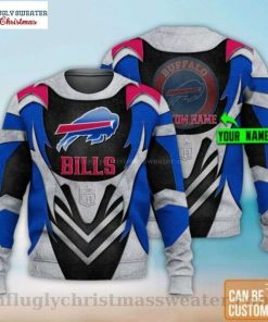 NFL Sport Buffalo Bills Custom Name Sweater Design 3D Full Printed Sizes S - 5XL - NMAV46