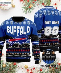 NFL Sport Buffalo Bills Custom Name And Number Sweater Design 3D Full Printed Sizes S - 5XL - NMAV35