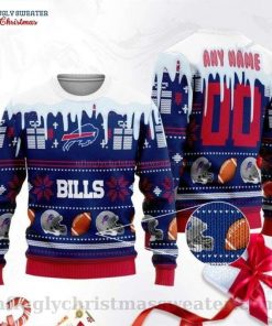NFL Sport Buffalo Bills Custom Name And Number Sweater Design 3D Full Printed Sizes S - 5XL - NMAV27
