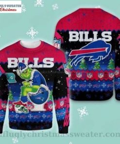 NFL Sport Buffalo Bills Grinch In Helmets Toilet Christmas Sweater Design 3D Full Printed Sizes S - 5XL - NMAV25