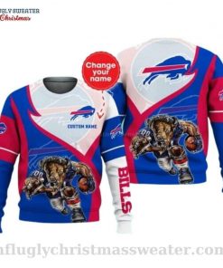 NFL Sport Buffalo Bills Custom Name Sweater Design 3D Full Printed Sizes S - 5XL - NMAV21