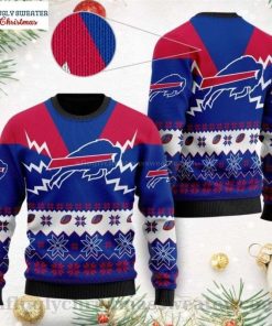 NFL Sport Buffalo Bills Christmas Sweater Design 3D Full Printed Sizes S - 5XL - NABU487