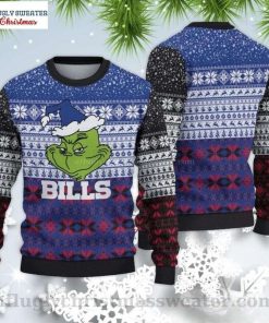 NFL Sport Buffalo Bills The Grinch Christmas Sweater Design 3D Full Printed Sizes S - 5XL - NABU473