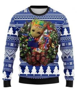 NFL Sport Buffalo Bills Baby Groot Christmas Sweater Design 3D Full Printed Sizes S - 5XL - NABU466