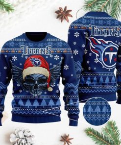 NFL Sport Tennessee Titans Skull Christmas Sweater Design 3D Full Printed Sizes S - 5XL - NABU24