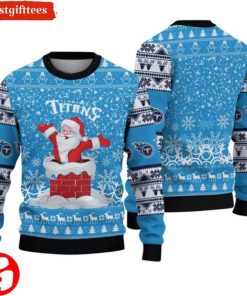 NFL Sport Tennessee Titans Santa Claus Christmas Sweater Design 3D Full Printed Sizes S - 5XL - NABU22