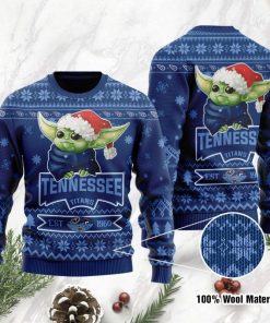 NFL Sport Tennessee Titans Baby Yoda Christmas Sweater Design 3D Full Printed Sizes S - 5XL - NABU21