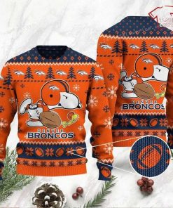 NFL Sport Denver Broncos Snoopy Sweater Design 3D Full Printed Sizes S - 5XL - NABY07