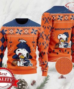 NFL Sport Denver Broncos Snoopy Sweater Design 3D Full Printed Sizes S - 5XL - NABY03