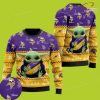 NFL Sport Minnesota Vikings Baby Yoda Christmas Sweater Design 3D Full Printed Sizes S - 5XL - NABR139