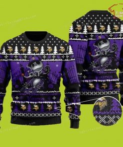 NFL Sport Minnesota Vikings Jack Skellington Halloween Christmas Sweater Design 3D Full Printed Sizes S - 5XL - NABR129